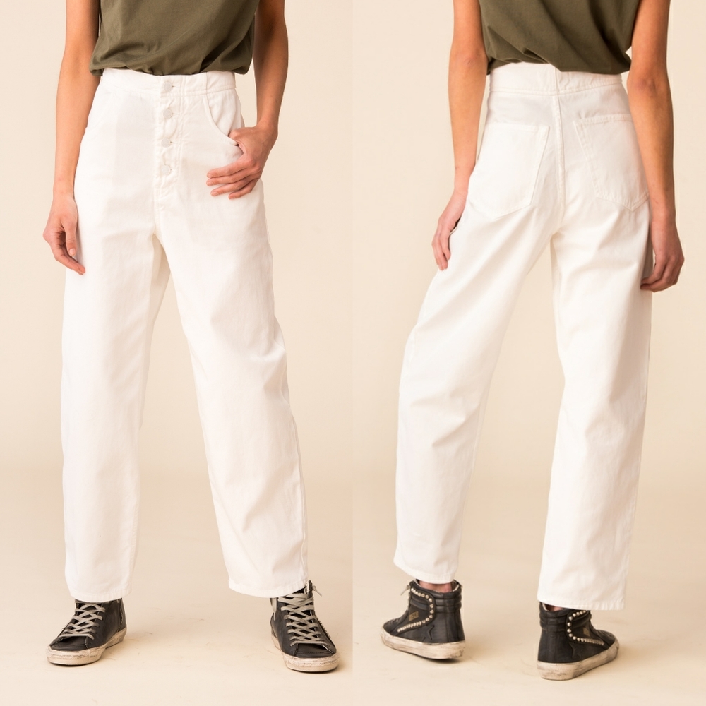 NEW Nili Lotan Toledo Vintage White Jeans